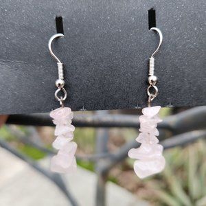 Pink Quartz Earrings (2 Sets) Pierced